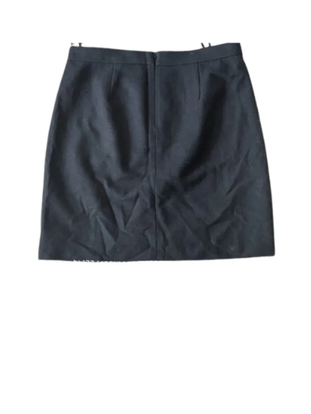 J.Crew mini skirt features central black and ivory herringbone wool panel sz 00